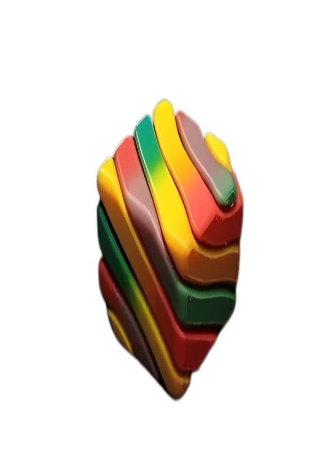 3D CRAFT Multicoloured Geometric Stacking Puzzle Ball, Educational Toy, Red Yellow Green, Figure Toy,Multicolor - Image 1
